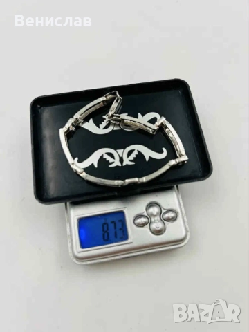 Италианска сребърна гривна 925 проба, снимка 10 - Гривни - 51856884