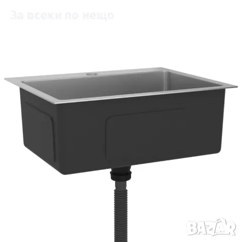 Ръчно изработена кухненска мивка с отвор за смесител, инокс Код P314, снимка 3 - Мивки - 49788695