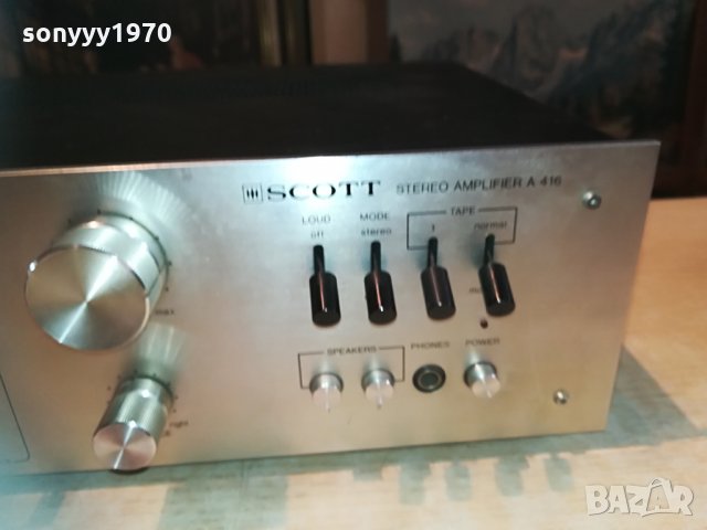 поръчан⭐scott a416 amplifier-made in usa 2704211403⭐, снимка 10 - Ресийвъри, усилватели, смесителни пултове - 32696574