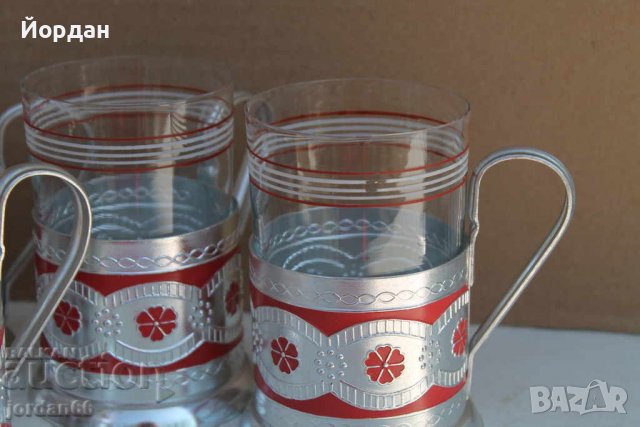 7бр Руски подстакани 1980-1990г, снимка 4 - Колекции - 39145628