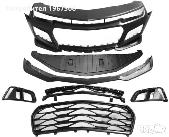 Предна броня ZL1 стил за Chevrolet Camaro 10-15 с визията след 2016-та година, снимка 8 - Части - 48476514