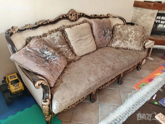 Тройка Диван в стил барок, снимка 4 - Дивани и мека мебел - 53004673