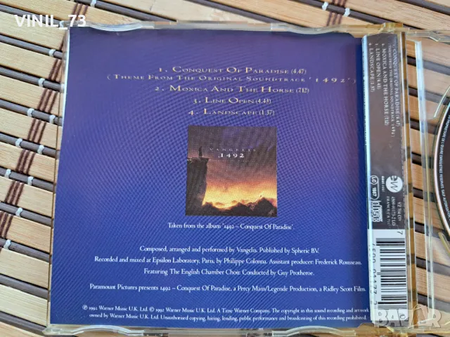 Vangelis – Conquest Of Paradise, снимка 3 - CD дискове - 50388640