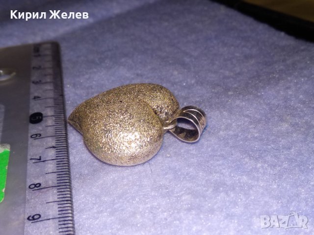 СРЕБЪРЕН МЕДАЛЬОН СЪРЧИЦЕ СРЕБРО 925 с БЯЛА ПОЗЛАТА РОМАНТИЧЕН АРТ ПЕНДАНТ 36401, снимка 12 - Колиета, медальони, синджири - 39535607