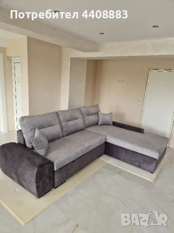 Ъглов разтегателен диван с функция сън и ракла, снимка 1