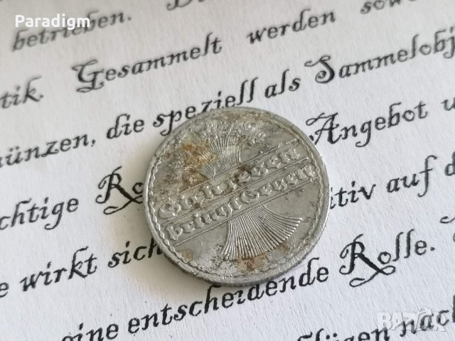 Райх монета - Германия - 50 пфенига | 1921г.; серия F, снимка 2 - Нумизматика и бонистика - 33615271