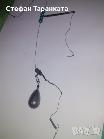 1751 шаранджийски монтаж на косъм със 40 грамово олово., снимка 1