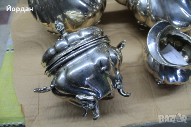 Сребърен немски сервиз 19век, снимка 3 - Антикварни и старинни предмети - 27609003