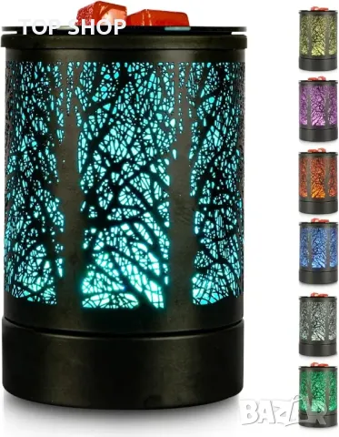 2 в1 Дифузьор/нагревател за аромати и нощна лампа със 7 цвята, бяло, снимка 2 - Декорация за дома - 49500293