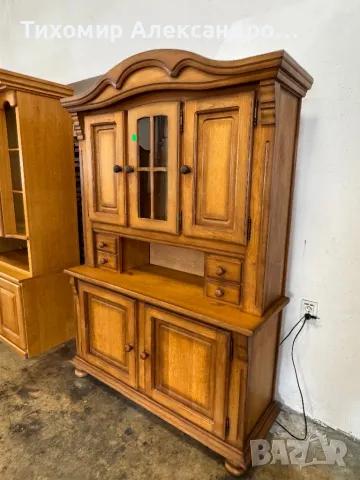 Шкаф - витрина от дъбов масив, снимка 4 - Шкафове - 50063788