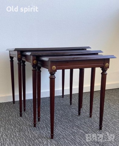 Френски помощни масички – стил Ампир, снимка 3 - Антикварни и старинни предмети - 37725079