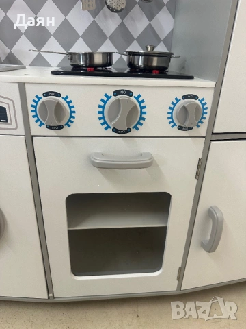 Детска дървена кухня с реалистични звуци и светлини - 91 x 30 x 102 см COSTWAY, снимка 8 - Други - 53522701
