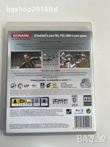 Pro Evolution Soccer 2008 (PES 2008) за Playstation 3(PS3), снимка 2 - Игри за PlayStation - 49143850