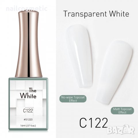 Canni Uv&Led THE WHITE серия гел лак 16 МЛ, снимка 4 - Продукти за маникюр - 32816986