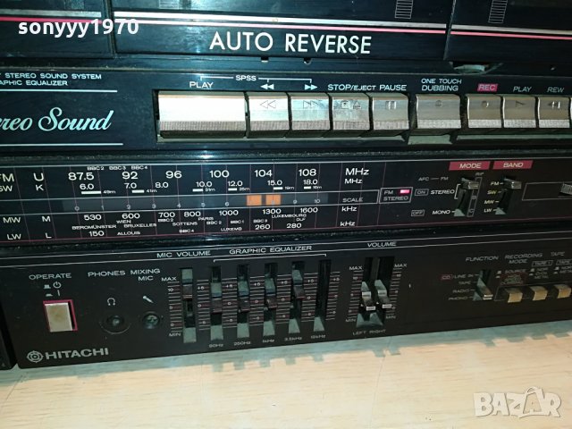 hitachi-голям касетофон 2907211124, снимка 2 - Радиокасетофони, транзистори - 33659023