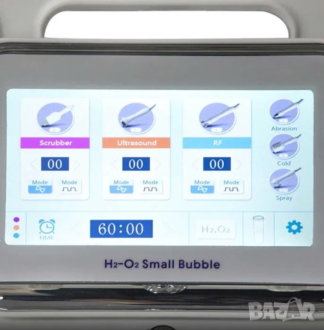 Апарат 6 В 1 водно дермабразио, кислород, RF, BIO, ултразвук и шпатула, снимка 3 - Козметични уреди - 52063204