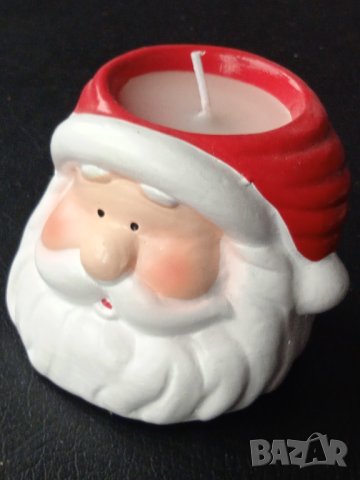 Дядо Коледа - НОВА керамична свещ, снимка 1 - Декорация за дома - 43117607
