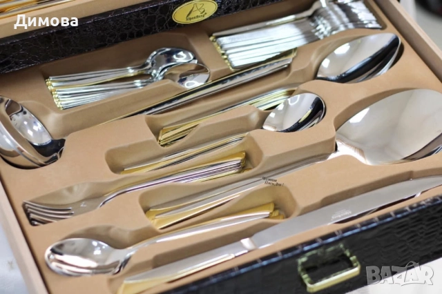 Куфар с прибори за хранене от 86 части , снимка 4 - Прибори за хранене, готвене и сервиране - 52627626