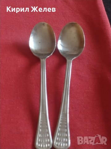 Две стари лъжички от соца неръждавейка за кафе чай 42088, снимка 4 - Други ценни предмети - 43845732