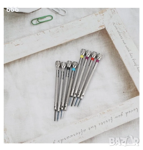 Комплект отвертки за часовници 8 части, снимка 2 - Други инструменти - 52879215