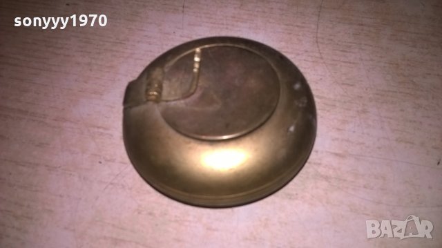 мини пепелник-масивен месинг-6х4см-внос франция, снимка 6 - Колекции - 26896071