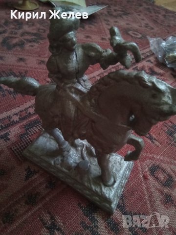 Сувенир стар кон с конник ловец  29123, снимка 10 - Декорация за дома - 37270650