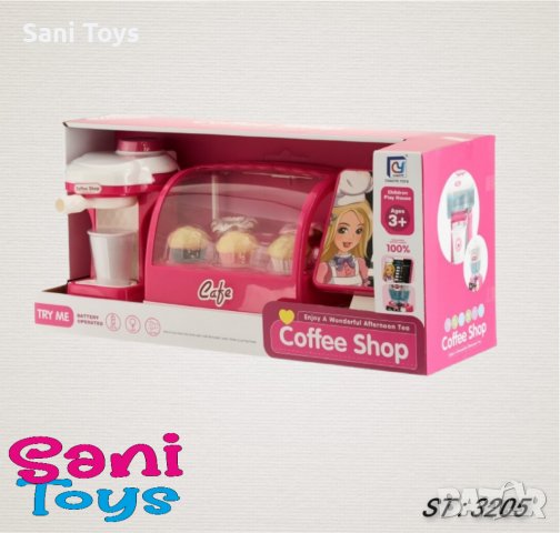 Детска кафе сладкарница с каса и светлина