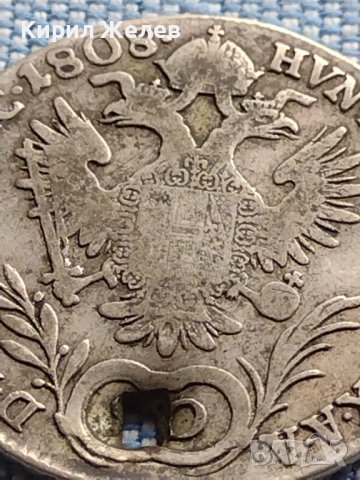 Сребърна монета 20 кройцера 1808г. Франц втори Виена Австрия 14907, снимка 10 - Нумизматика и бонистика - 42970847
