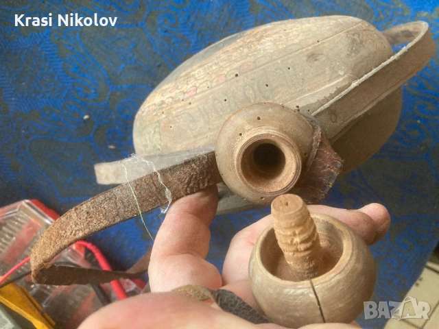 Дървена стомна гравирана, снимка 3 - Антикварни и старинни предмети - 53411674