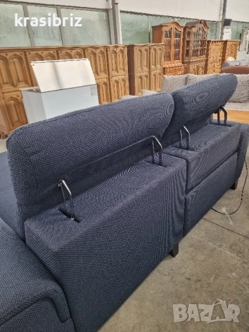 Ъглов Диван с Електрически Релакс Механизъм-внос от Германия!, снимка 6 - Дивани и мека мебел - 51996359