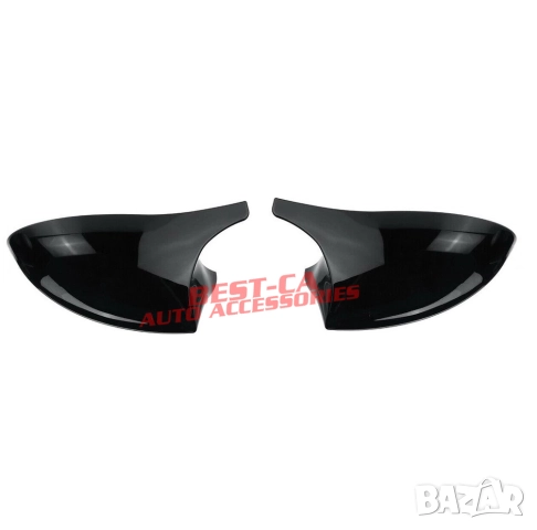 Капаци за огледала със щипки черен пиано лак Batman Style подходящи за BMW E81 E82 E87 E88 E90 E91 , снимка 2 - Аксесоари и консумативи - 51932296