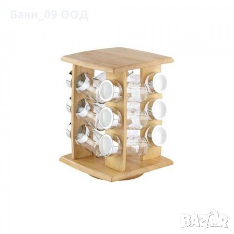 Сет за подправки с ВЪРТЯЩА се стойка 12 канистера, снимка 2 - Аксесоари за кухня - 33230432