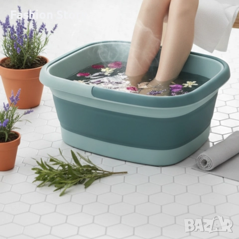 Комплект за детокс и релакс на краката – 20 сашета с 18 билки + сгъваем СПА леген