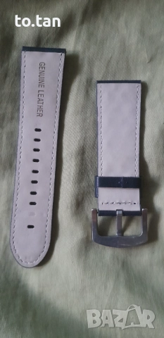 Тъмно синя каишка от естествена кожа 26мм, снимка 4 - Каишки за часовници - 51656318