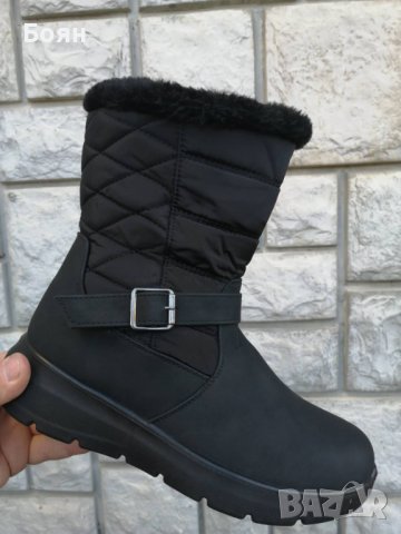  Дамски ботуши апрески с топъл хастар в черно., снимка 8 - Дамски ботуши - 38539491