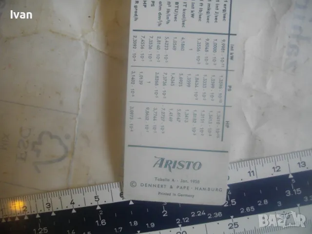ВИНТИДЖ НЕМСКА ОРИГИНАЛНА ТЕХНИЧЕСКА МАТЕМАТИЧЕСКА МЕРИТЕЛНА ЛИНИЯ ПЪЛЕН КОМПЛЕКТ ОТ 1958г. ARISTO , снимка 18 - Други инструменти - 50174209
