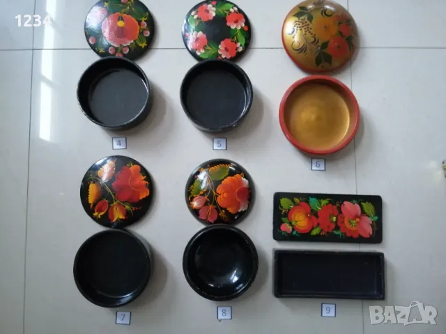 Дървени кутии хохлома , снимка 4 - Други стоки за дома - 49173744