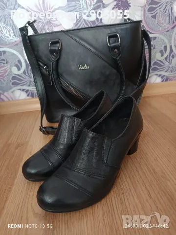 Нови дамски обувки естествена кожа , снимка 2 - Дамски обувки на ток - 49689260