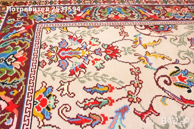 Котленски / Чипровски ръчно тъкан вълнен килим в перфектно състояние, снимка 10 - Антикварни и старинни предмети - 51932689