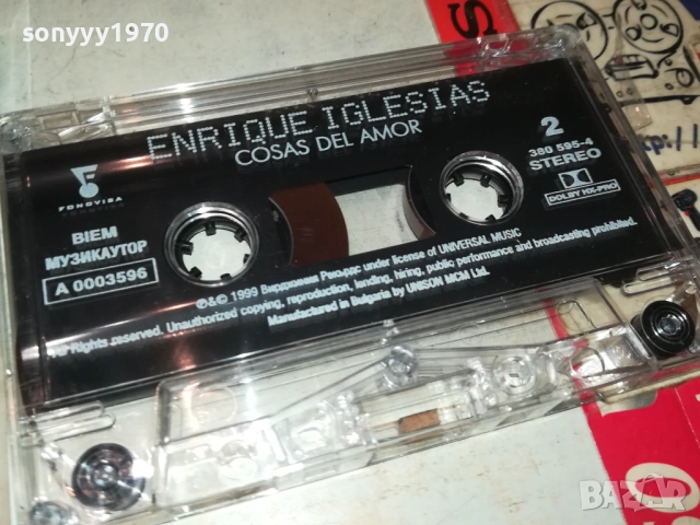 ENRIQUE IGLESIAS-ORIGINAL TAPE 2709251909, снимка 7 - Аудио касети - 51859480