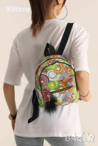 Компактни цветни ранички с пухче ,изкушение за всеки ценител., снимка 10 - Раници - 52583689