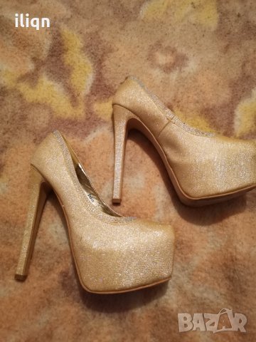 Официални дамски  обувки с 14 см. токче (обувани са един път) 39 номер , снимка 2 - Дамски обувки на ток - 35007671