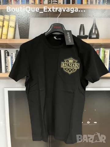 Мъжка тениска Balmain Black/Gold !!!