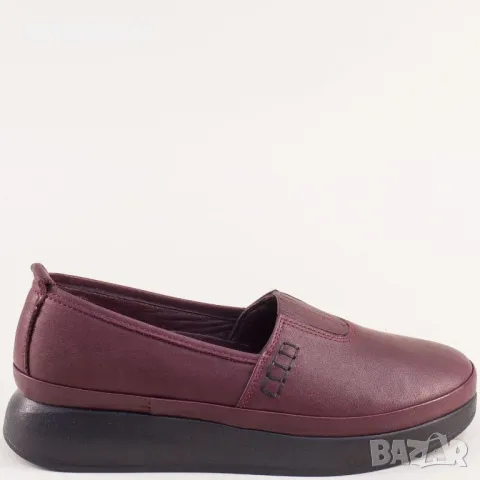 Дамски анатомични обувки от естествена кожа в бордо , снимка 2 - Дамски ежедневни обувки - 50034291