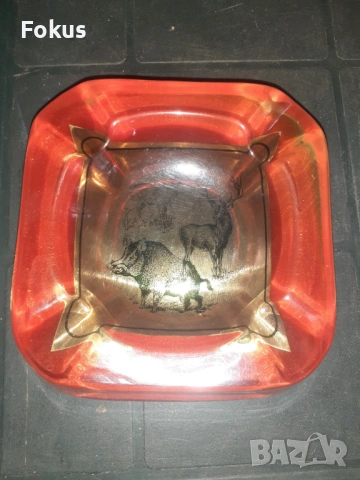 Страхотен стар руски пепелник - каталин - с ловни мотиви, снимка 5 - Антикварни и старинни предмети - 53327010