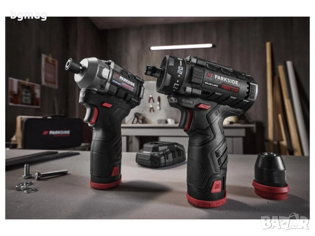 PARKSIDE PERFORMANCE 12V акумулаторни винтоверт PBSPA+ударен гайковерт PDSSAP,с 2 батерии и зарядно, снимка 5 - Винтоверти - 52674786