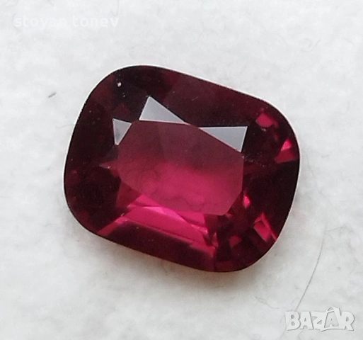 Рядък 1.85кт. естествен, нетретиран вишнево-червен шпинел от Мианмар (Бирма)! Нов!, снимка 9 - Други - 53563279