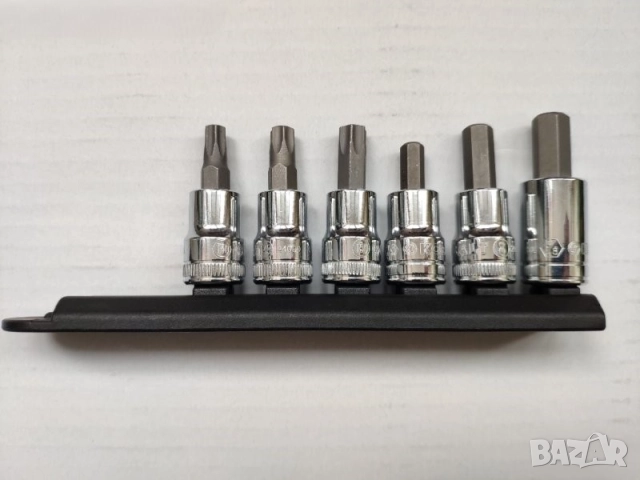 GENIUS TOOLS 14 части 1/4 3/8 вложки битове звезда KOBALT 6 броя 3/8 вложки с торкс и шестограми, снимка 3 - Други инструменти - 52928672