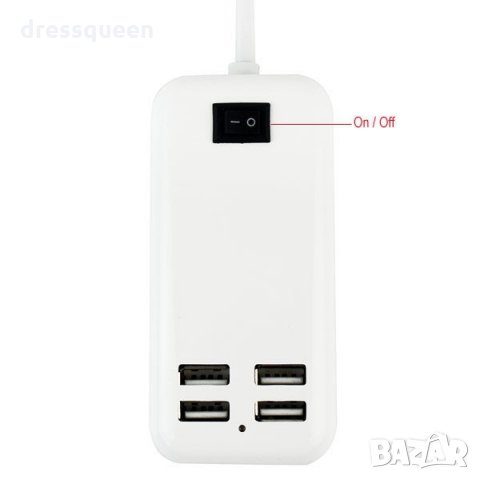 15W, USB зарядно-разклонител с 4 USB изхода, снимка 9 - Други стоки за дома - 28450290