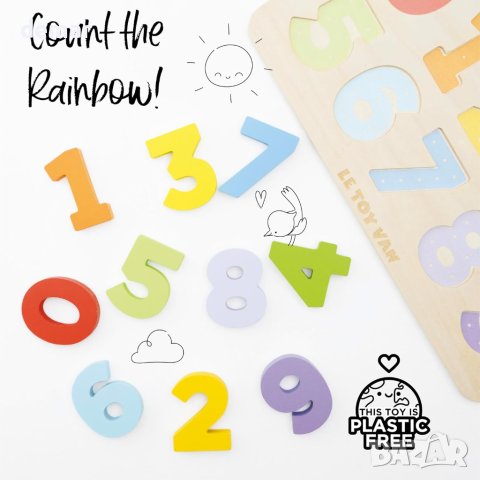 Le Toy Van Пъзел за броене за малки деца, снимка 4 - Образователни игри - 43114912